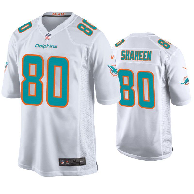 Men Miami Dolphins #80 Adam Shaheen Nike White Game NFL Jersey->miami dolphins->NFL Jersey